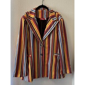 The Hippie Shake Velvet Jacket Size 22 UK (fits 18 US) Striped Boho Funky Chic